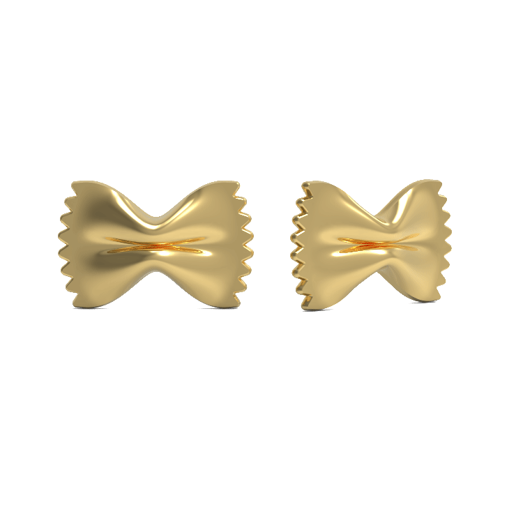 Ladinardò™ Farfalle Bowtie Earrings in Yellow Gold (Medium) image 2