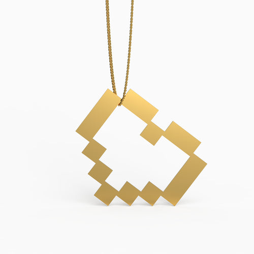 Ladinardò™ 1990's Open Heart Pendant in Yellow Gold image 0