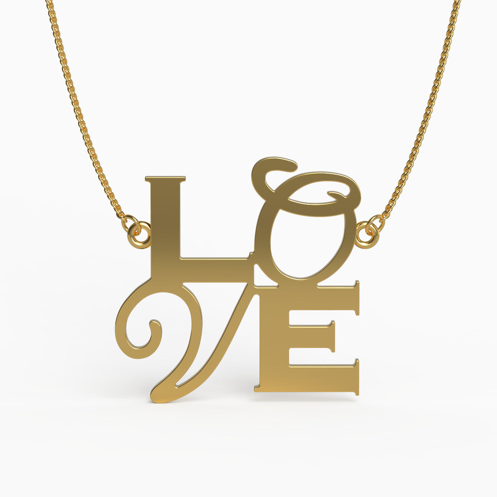 Pop of LOVE Pendant in Yellow Gold image 0