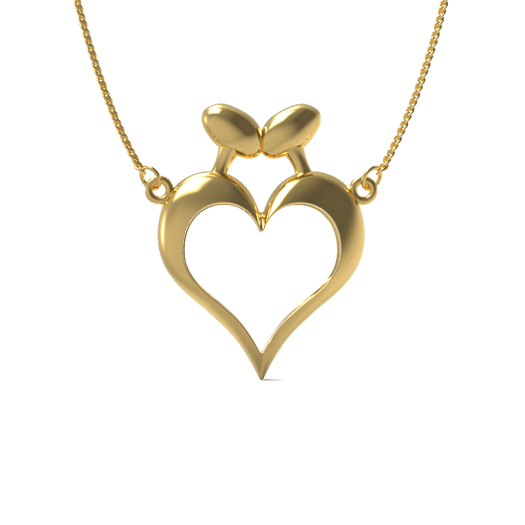 Open Heart of Venice Pendant in Yellow Gold image 2