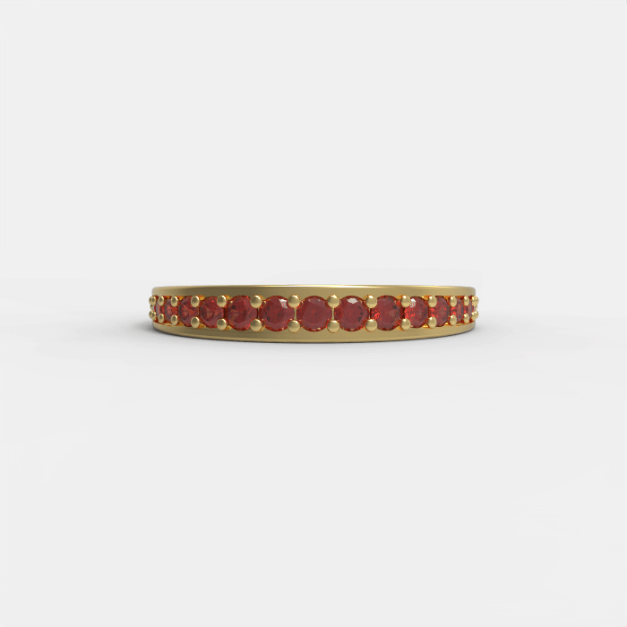 Vittoria Band in Yellow Gold and Rubies image 4