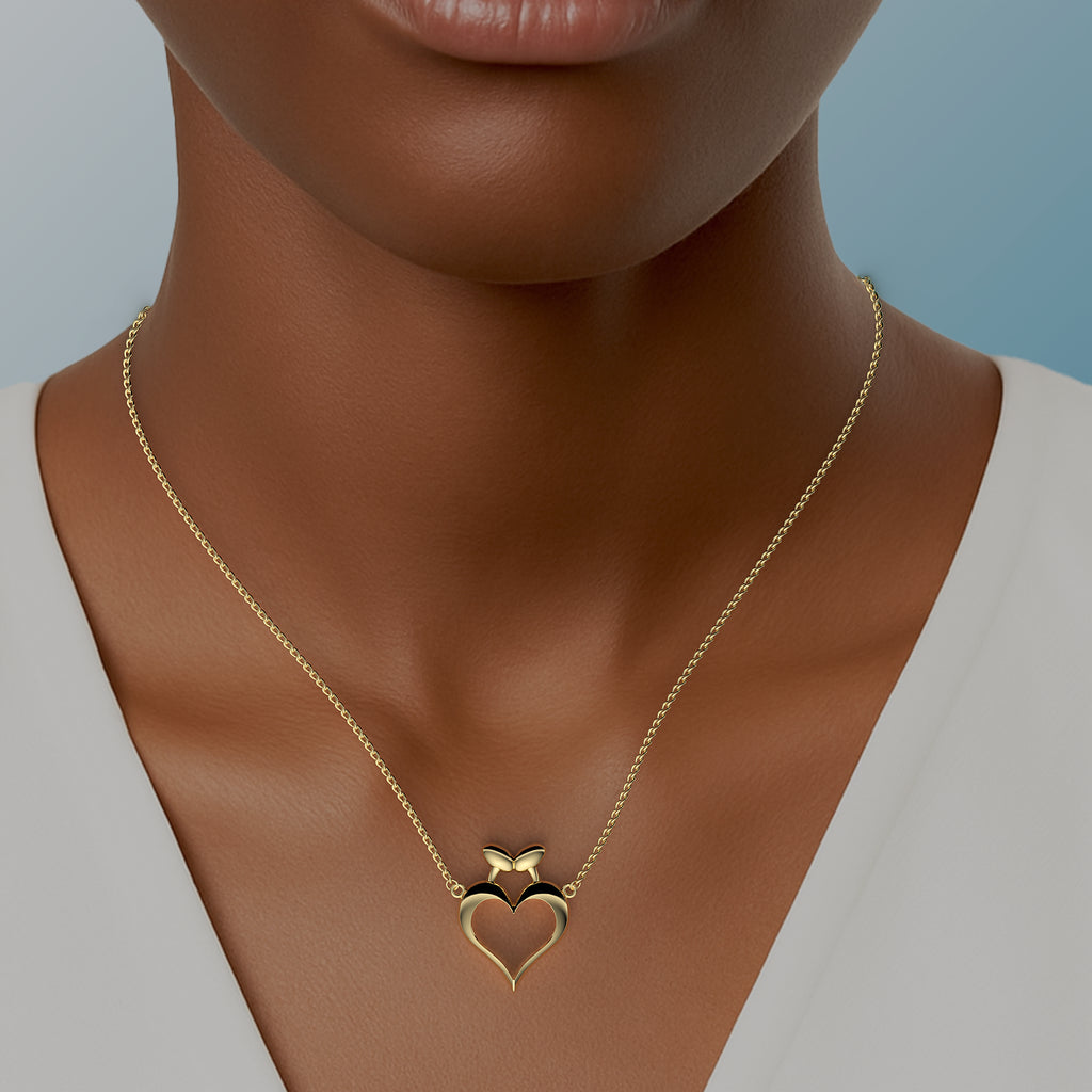 Open Heart of Venice Pendant in Yellow Gold image 1