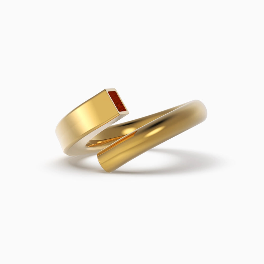Round Peg in Square Hole Ring in Yellow Gold image 3