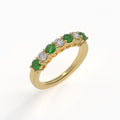 Ladinardò Eternal Band in Yellow Gold, Emerald, and Diamond image 0