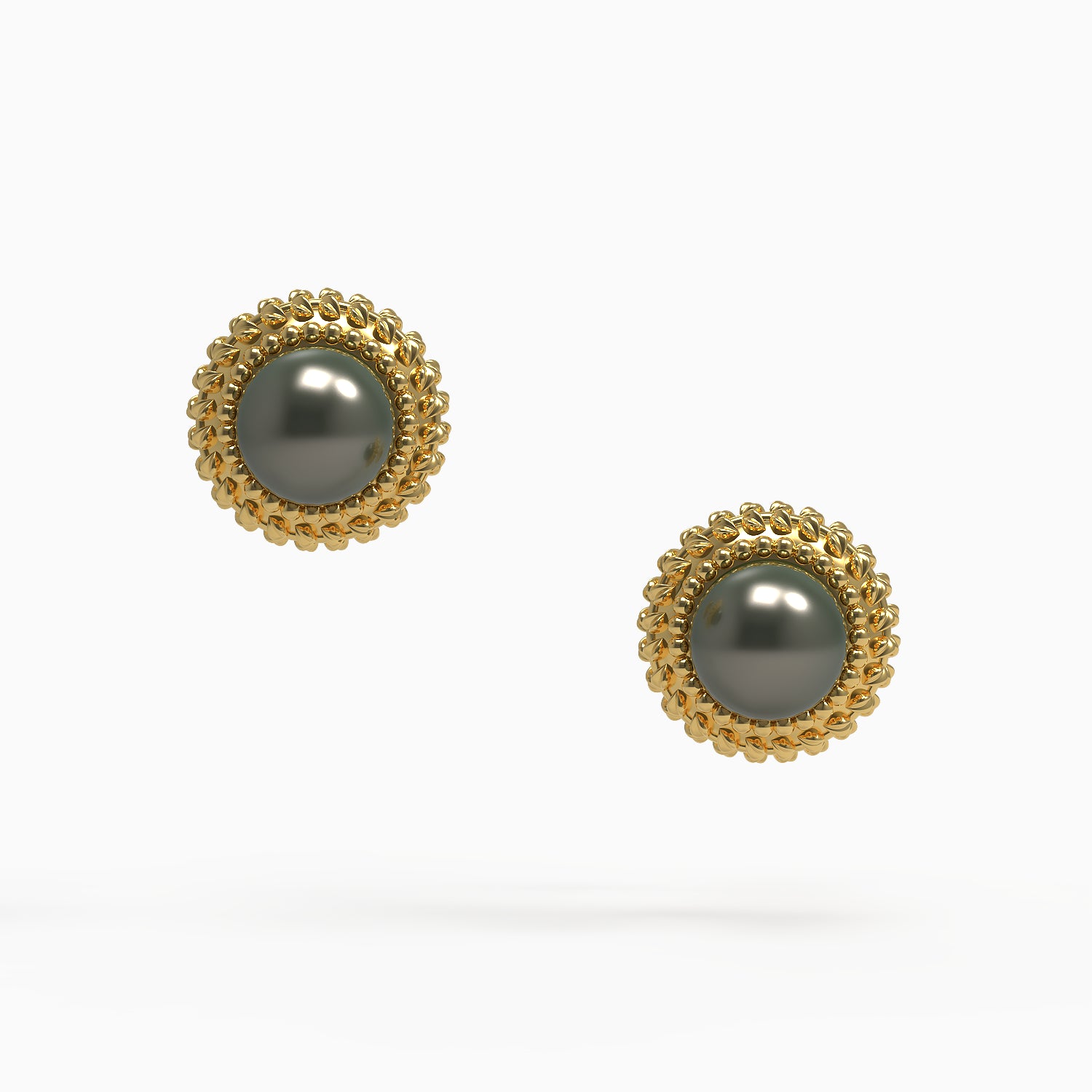 Ladinardò™ Ladi Pearl Earrings in Yellow Gold, Tahitian Black Pearl image 0