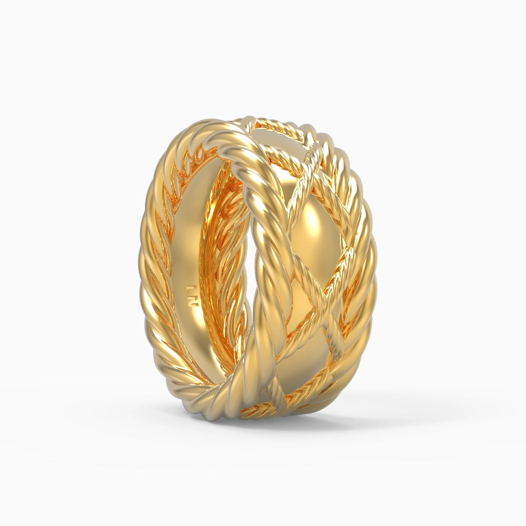 Étreinte Band in Yellow Gold image 2
