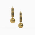 Mic Drop Earrings in Yellow Gold, Black Diamond image 0