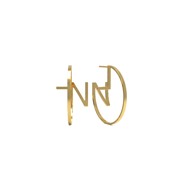 Ladinardò™ Ladi Metro Hoop Earrings in Yellow Gold image 2