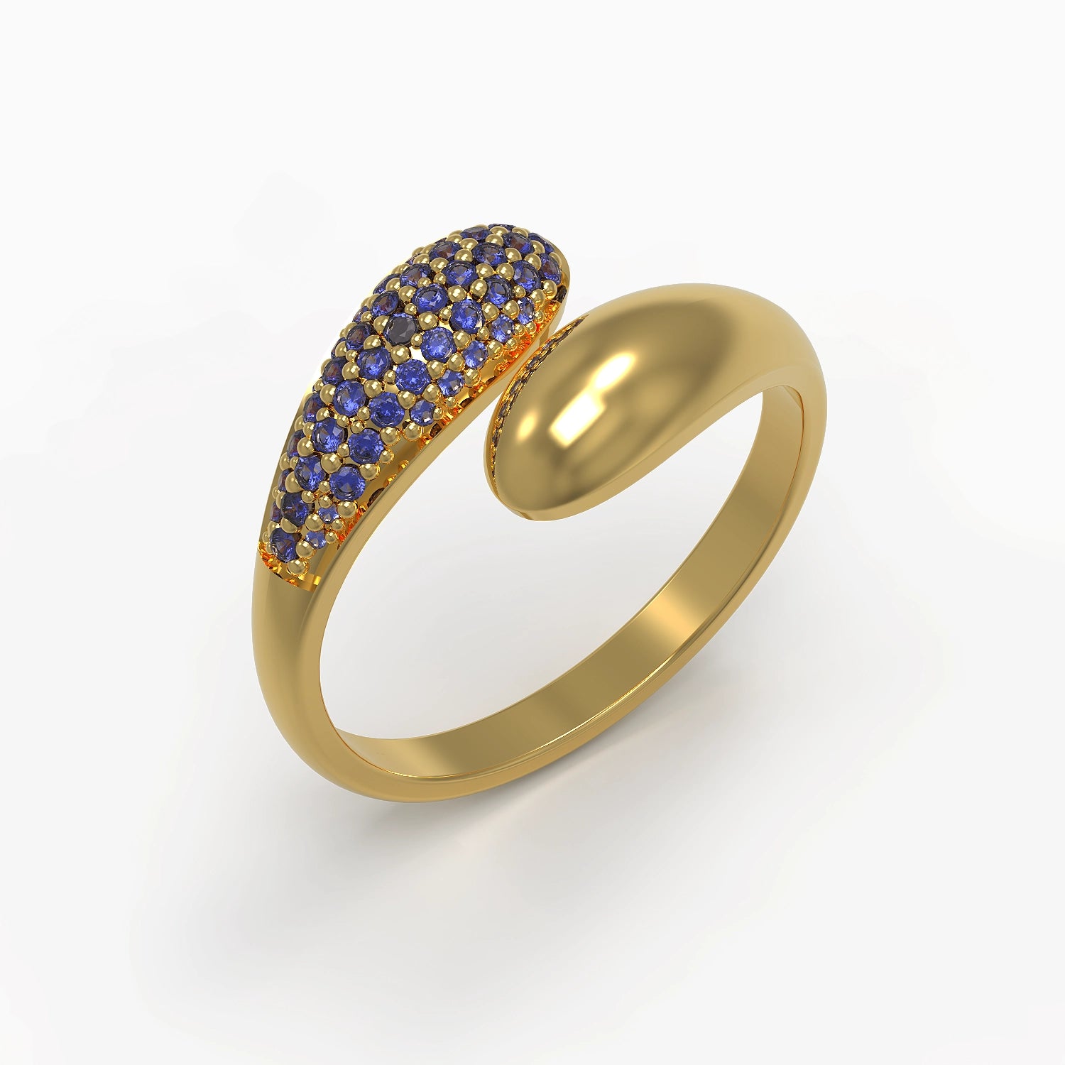 Fiamma Ring in Yellow Gold and Sapphires image 0