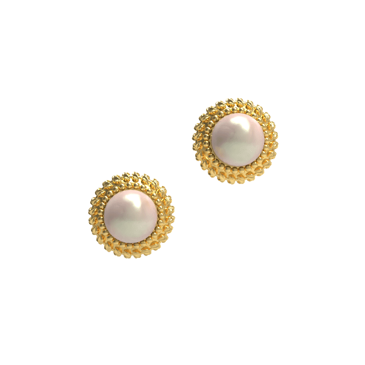 Ladinardò™ Ladi Pearl Earrings in Yellow Gold, Japanese Akoya Pearl image 2
