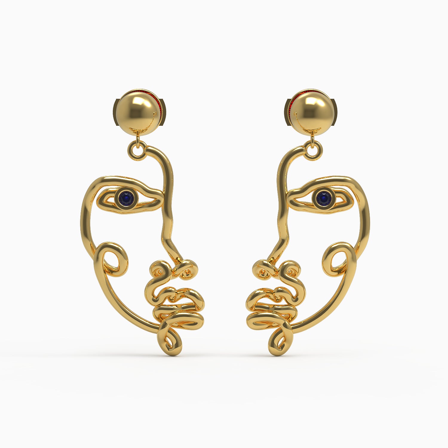 Ladinardò™ Self-Portrait Earrings in Yellow Gold and Sapphires image 0