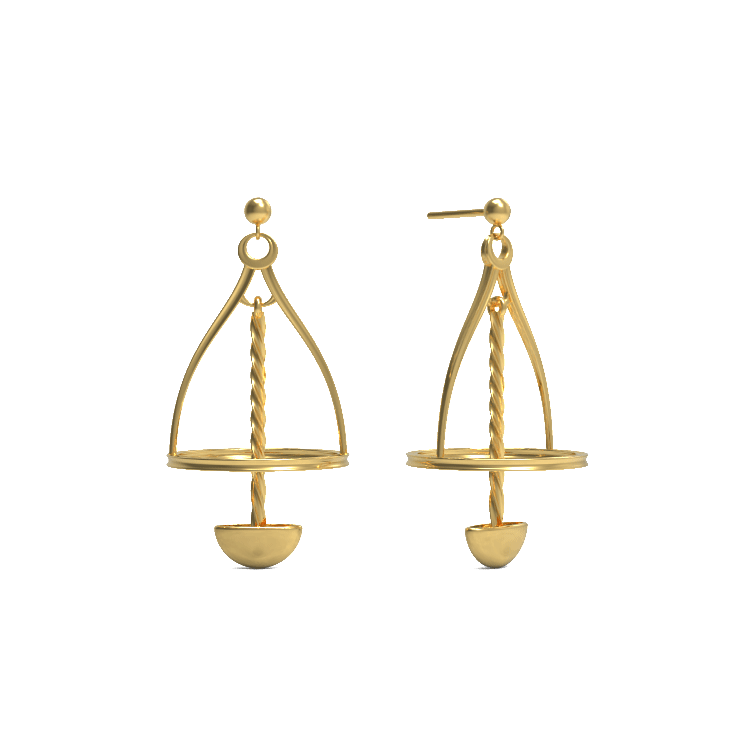 Ladinardò™ Hardware Earrings in Yellow Gold image 2