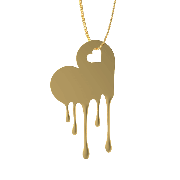 Ladinardò™ Tuff Love Open Heart Pendant in Yellow Gold image 2