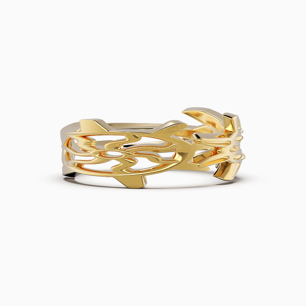 Melting Cog Ring in Yellow Gold image 2