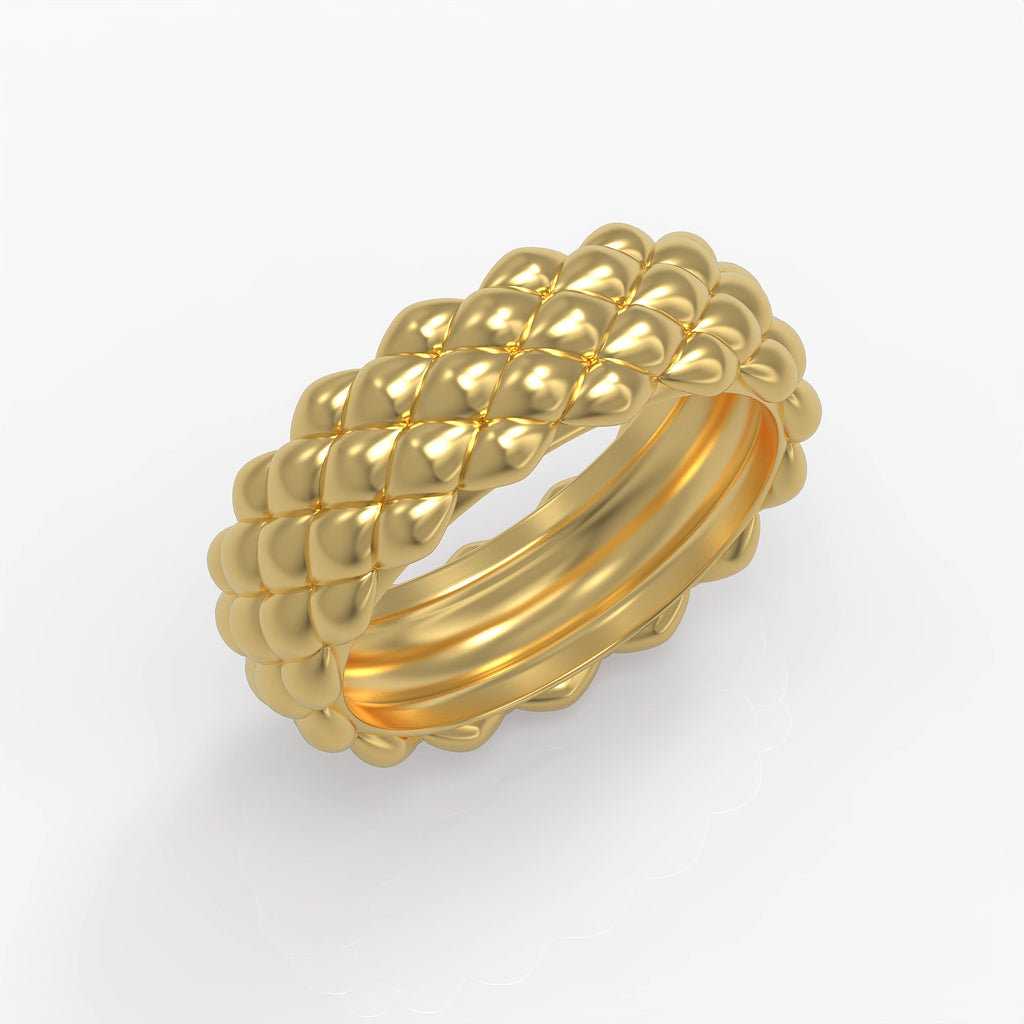 Galerie des Glaces band in Yellow Gold image 0