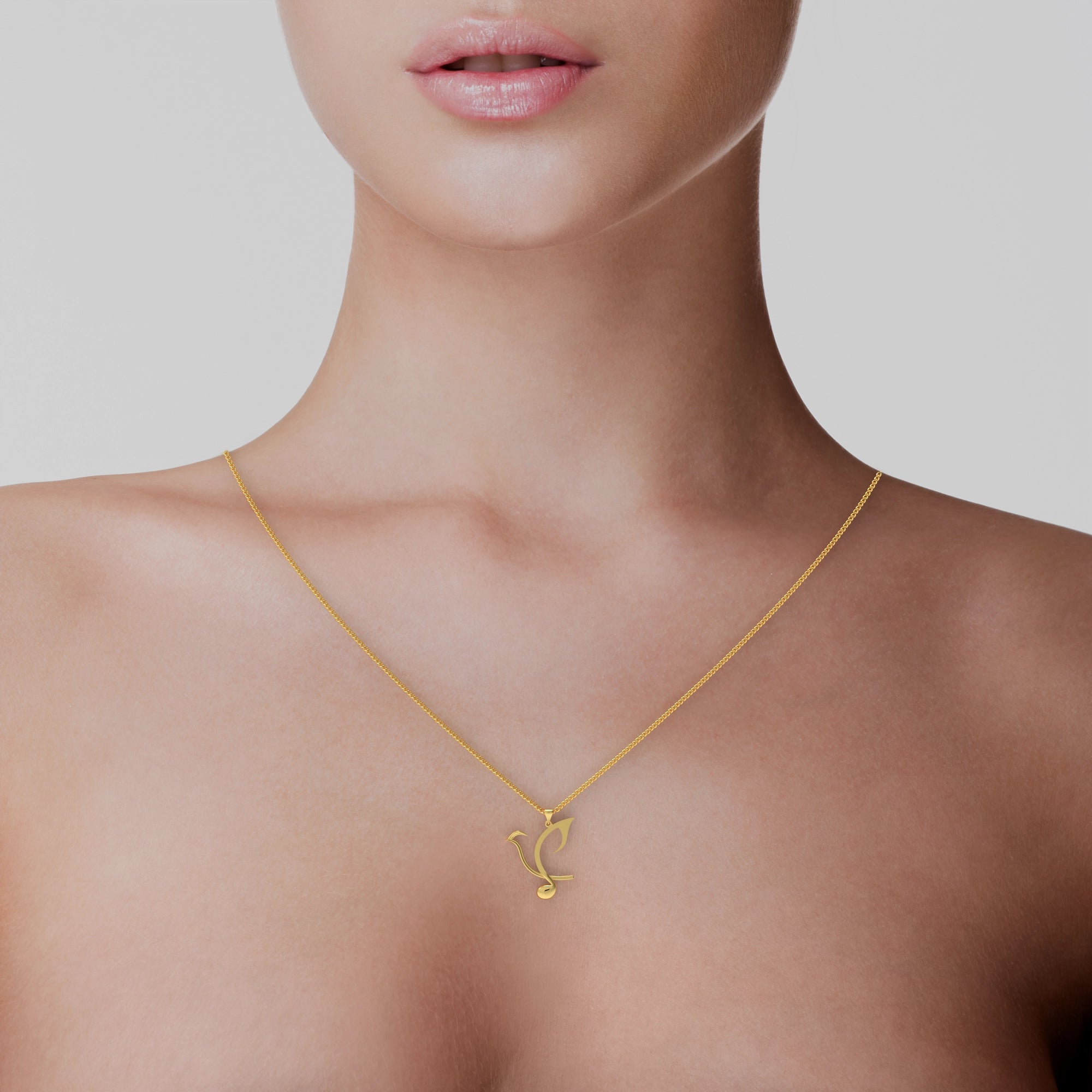 Ladinardò™ Japanese Nightingale Pendant in Yellow Gold image 1