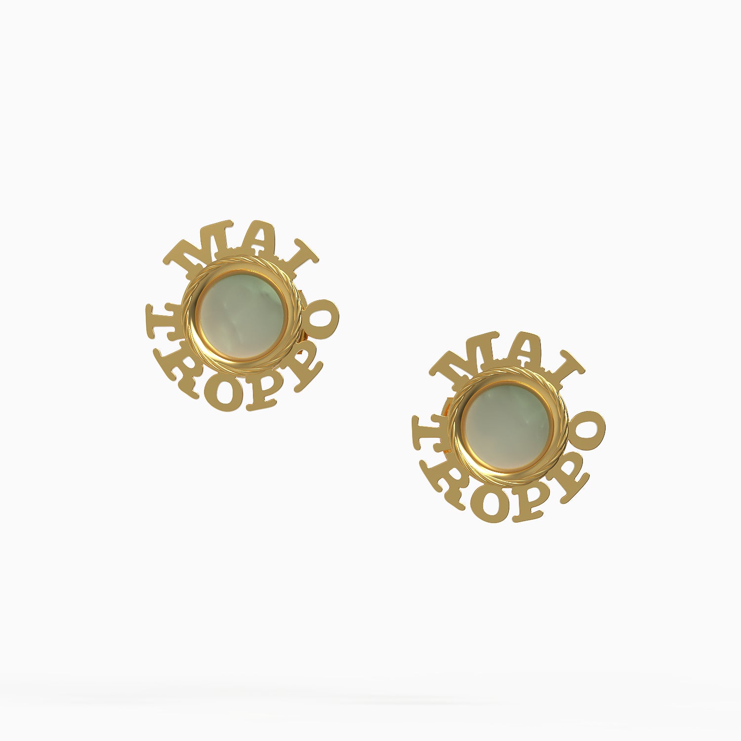 Ladinardò™ Hardware "Never Too Much" Earrings in Yellow Gold, Japanese Akoya Pea image 0