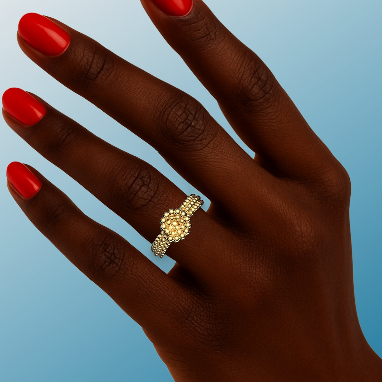 Perla Rosa Ring in Yellow Gold image 1