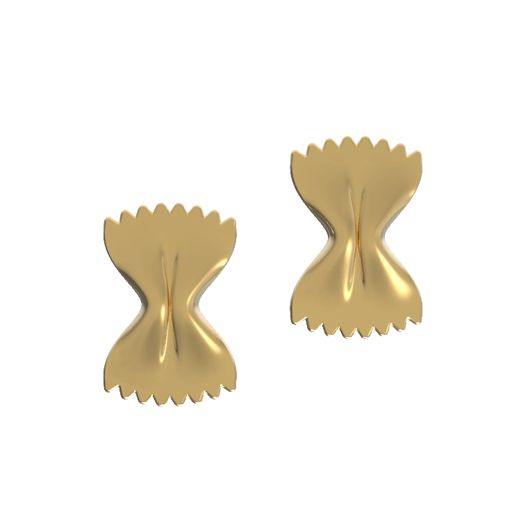 Ladinardò™ Farfalle Bowtie Earrings in Yellow Gold (Large) image 2