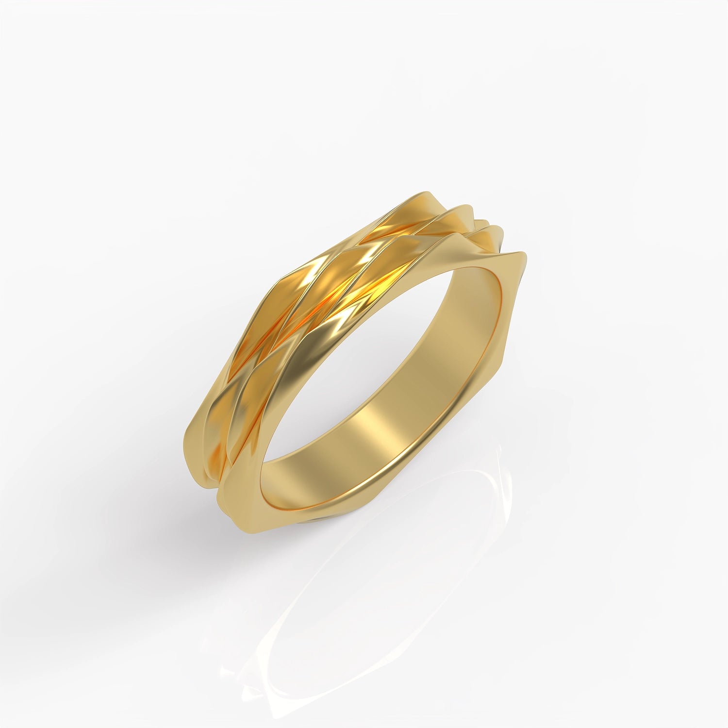 Lumière Dorée Band in Yellow Gold image 0