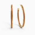Ladinardò™ Metro Hoop Earrings in Yellow Gold and Garnet image 0