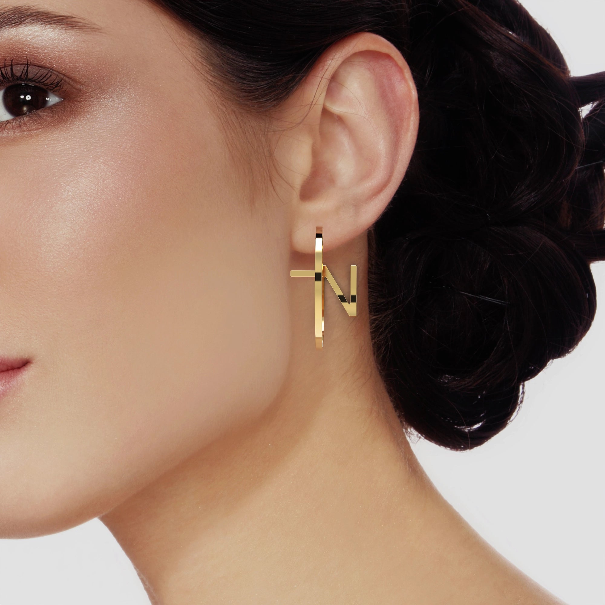 Ladinardò™ Ladi Metro Hoop Earrings in Yellow Gold image 1