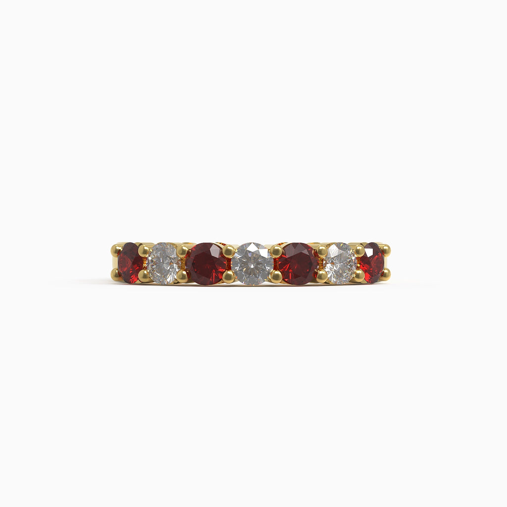 Ladinardò Eternal Band in Yellow Gold, Ruby, and Diamond image 3