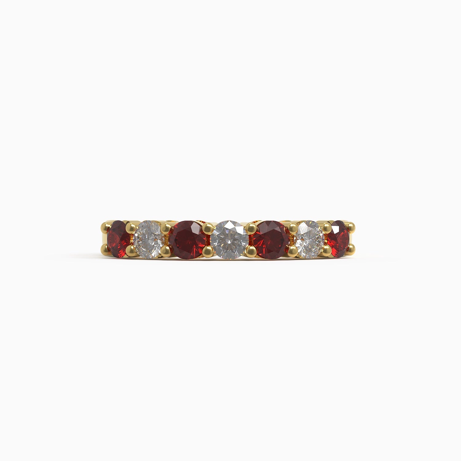 Ladinardò Eternal Band in Yellow Gold, Ruby, and Diamond image 3