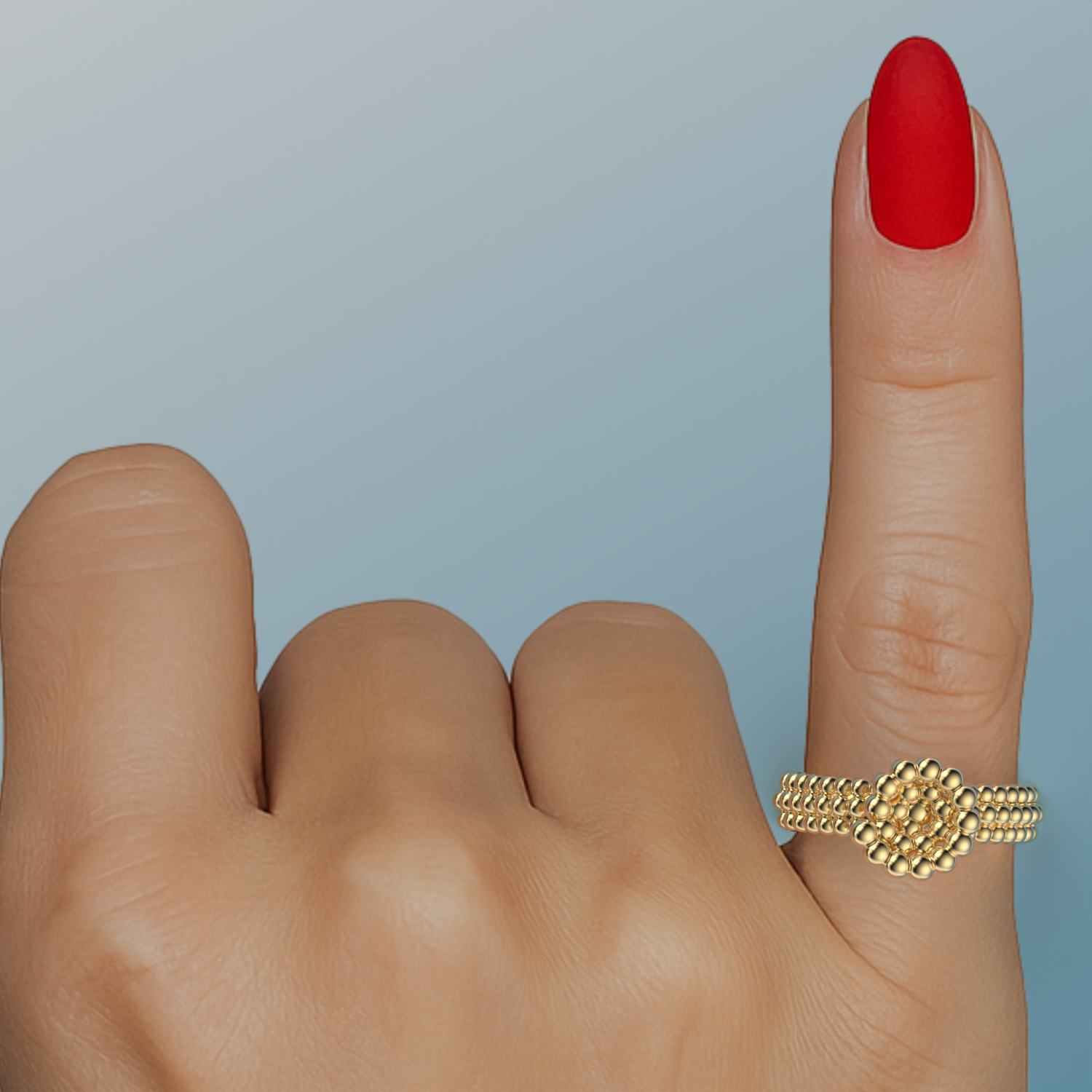 Perla Rosa Ring in Yellow Gold image 2