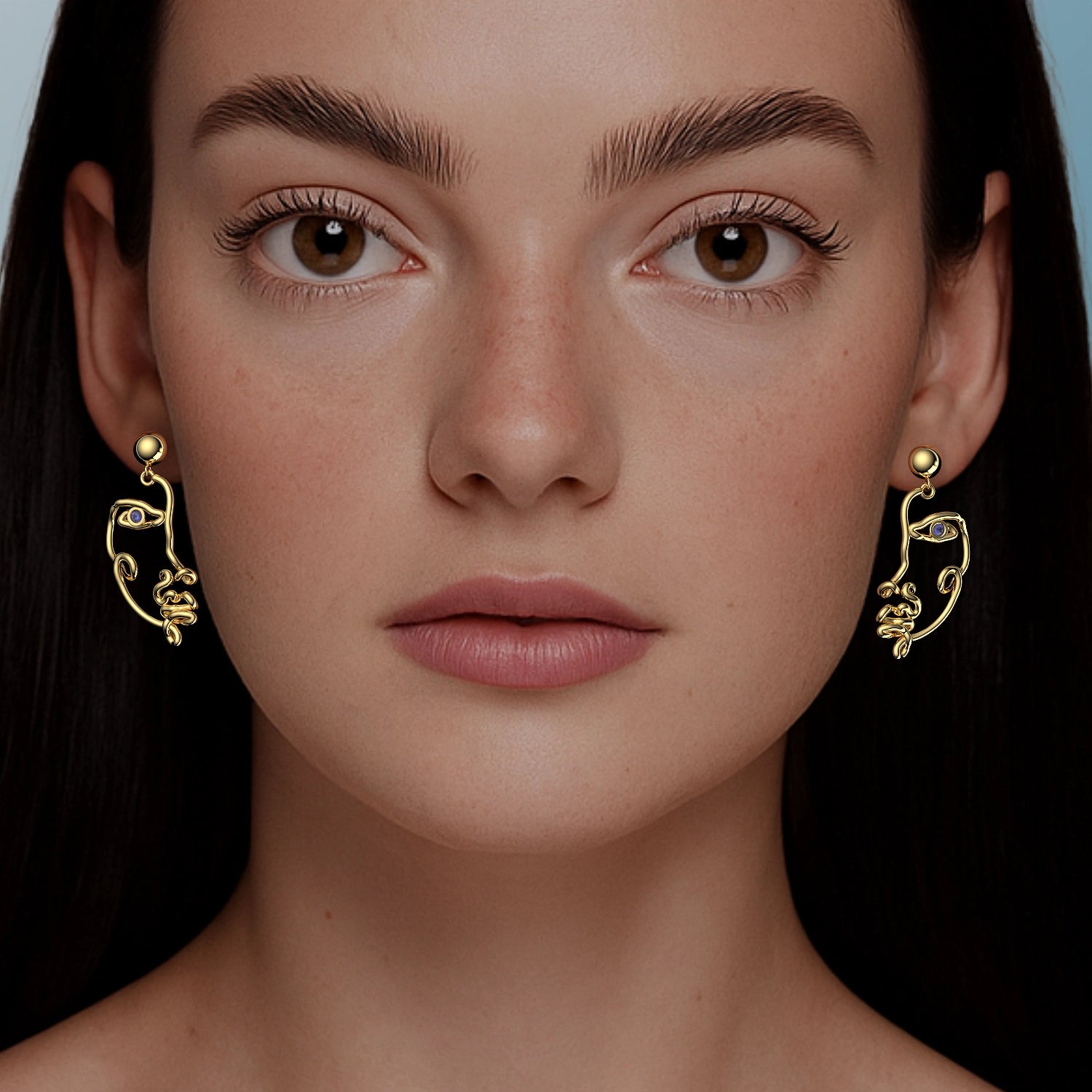 Ladinardò™ Self-Portrait Earrings in Yellow Gold and Sapphires image 1