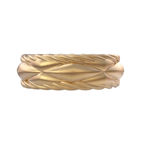 Milan Band in Yellow Gold image 3