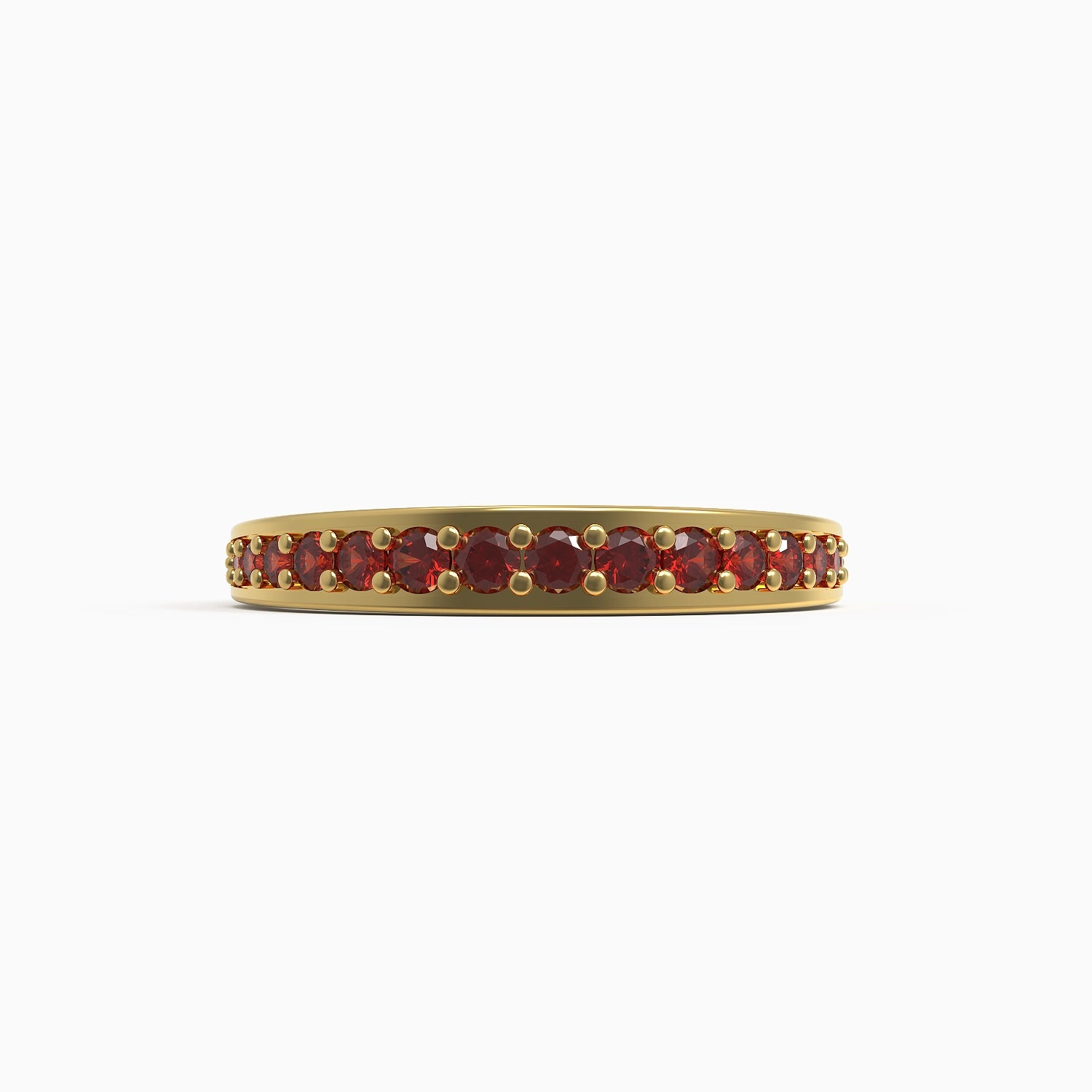 Vittoria Band in Yellow Gold and Rubies image 3