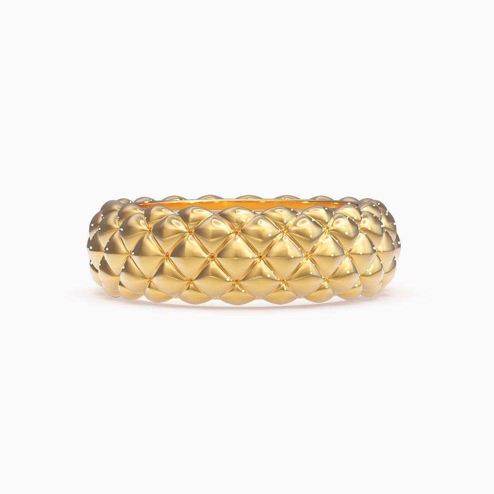 Galerie des Glaces band in Yellow Gold image 3