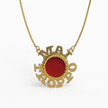 Mai Troppo "Never Too Much" Pendant in Yellow Gold and Carnelian image 0