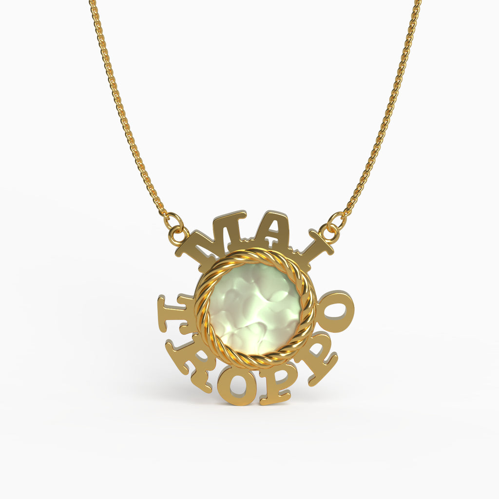 Mai Troppo "Never Too Much" Pendant in Yellow Gold and Pearl image 0