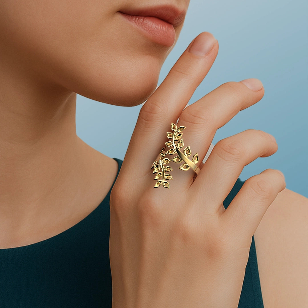 Foglia di Toscana Ring in Yellow Gold image 2