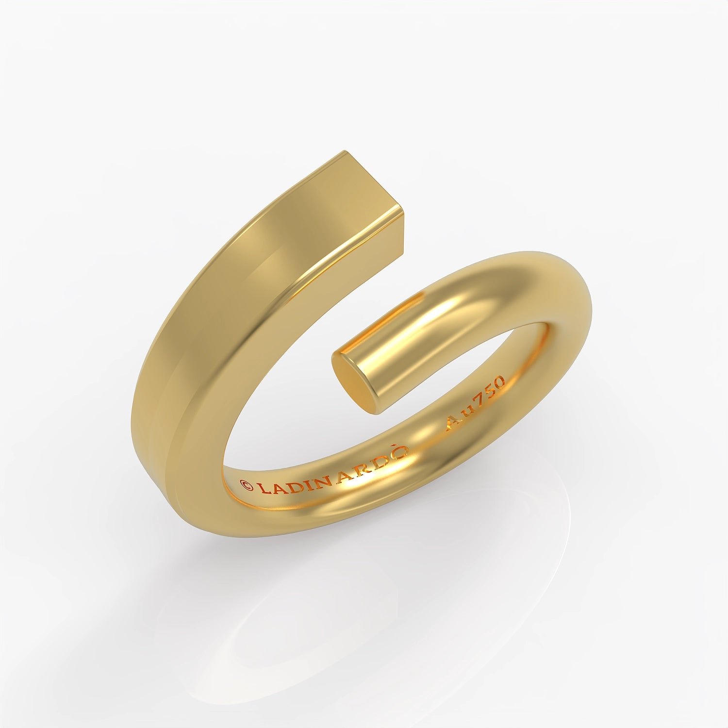 Round Peg in Square Hole Ring in Yellow Gold image 0