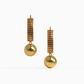 Mic Drop Earrings in Yellow Gold, Ruby image 0