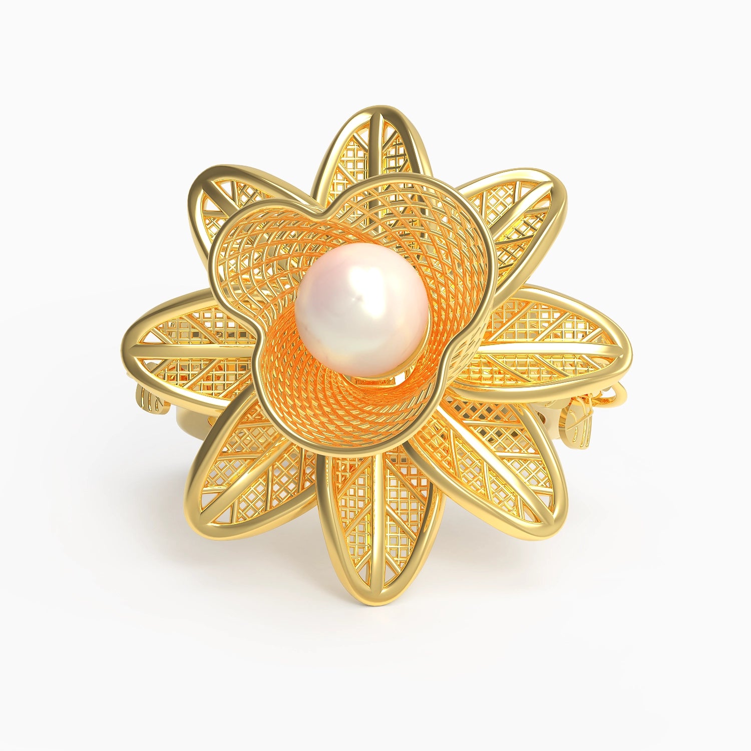 Fiorella Ring in Yellow Gold and White Tahitian Pearl image 2