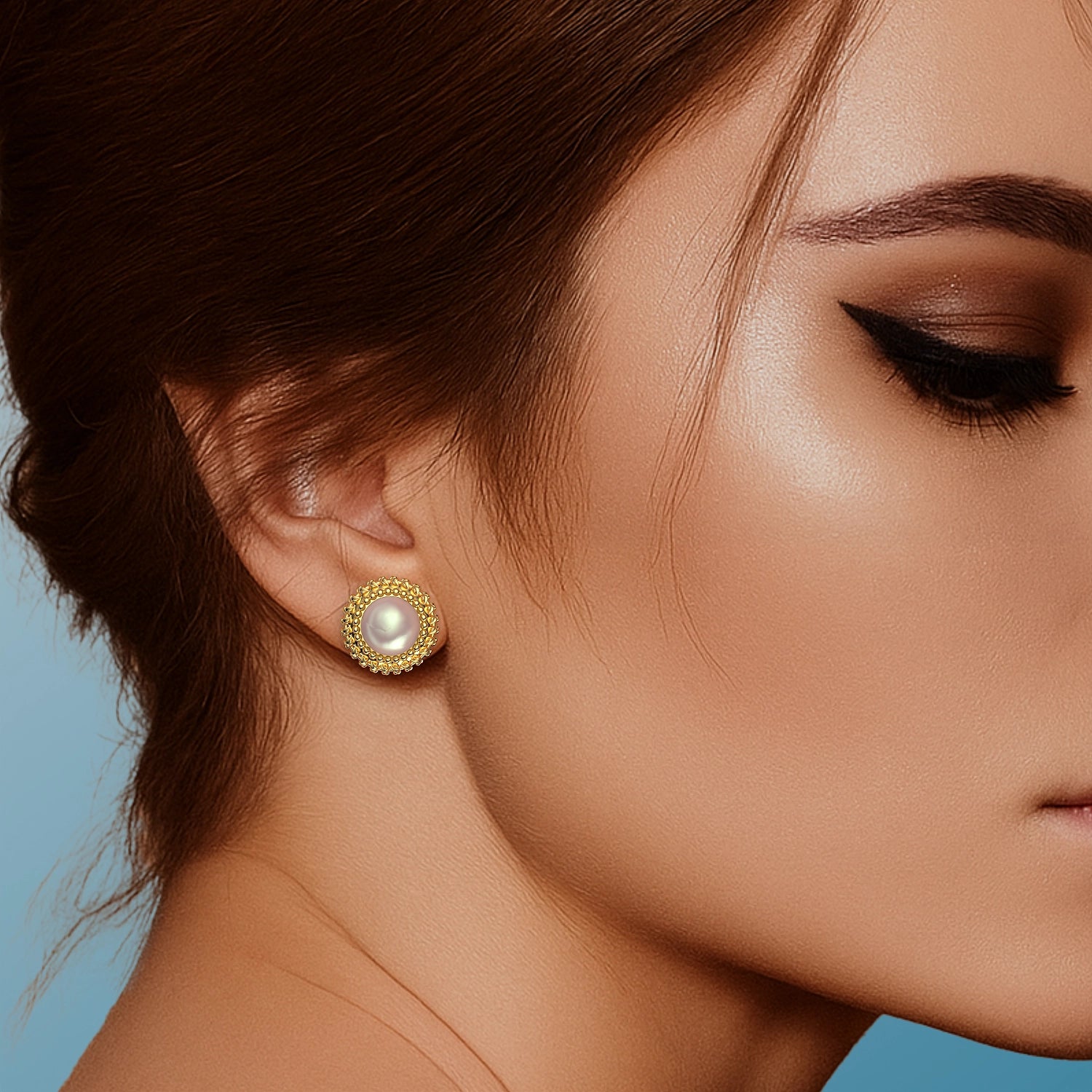 Ladinardò™ Ladi Pearl Earrings in Yellow Gold, Japanese Akoya Pearl image 1