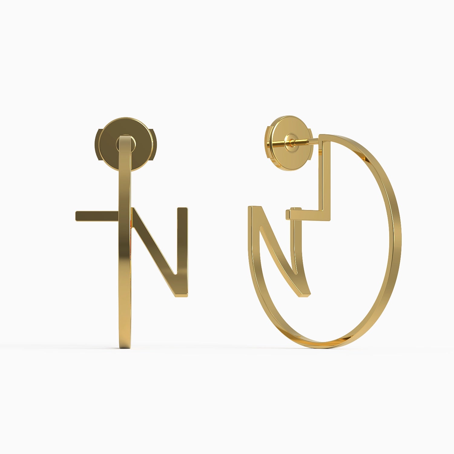 Ladinardò™ Ladi Metro Hoop Earrings in Yellow Gold image 0