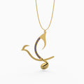 Ladinardò™ Japanese Nightingale Pendant in Yellow Gold and Sapphires image 0