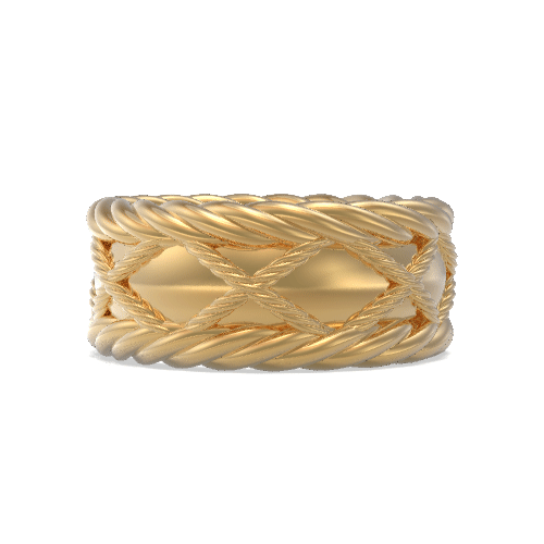 Étreinte Band in Yellow Gold image 3
