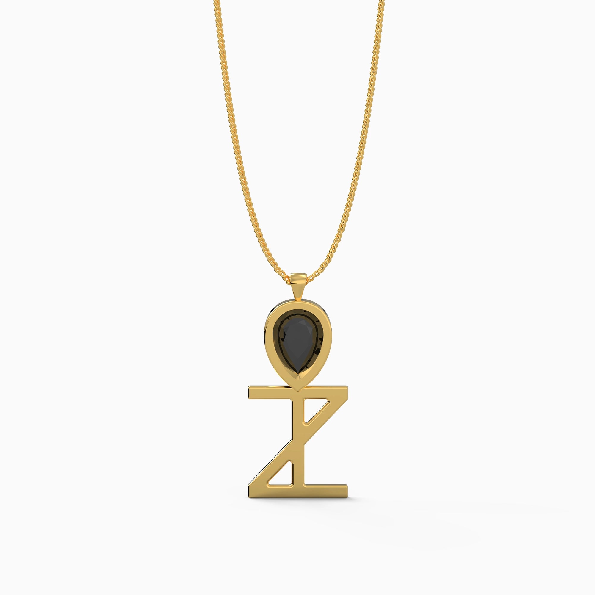 Ladinardò™ Ankh Motif Pendant in Yellow Gold and Black Diamond image 0