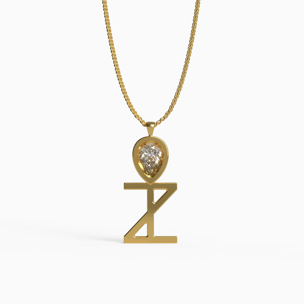 Ankh Motif Pendant in Yellow Gold and Diamond image 0