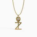 Ankh Motif Pendant in Yellow Gold and Diamond image 0