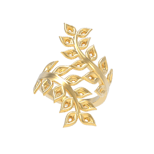 Foglia di Toscana Ring in Yellow Gold image 3