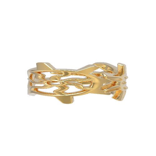 Melting Cog Ring in Yellow Gold image 4