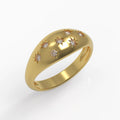 Éclat Noir Ring in Yellow Gold and Diamonds image 0