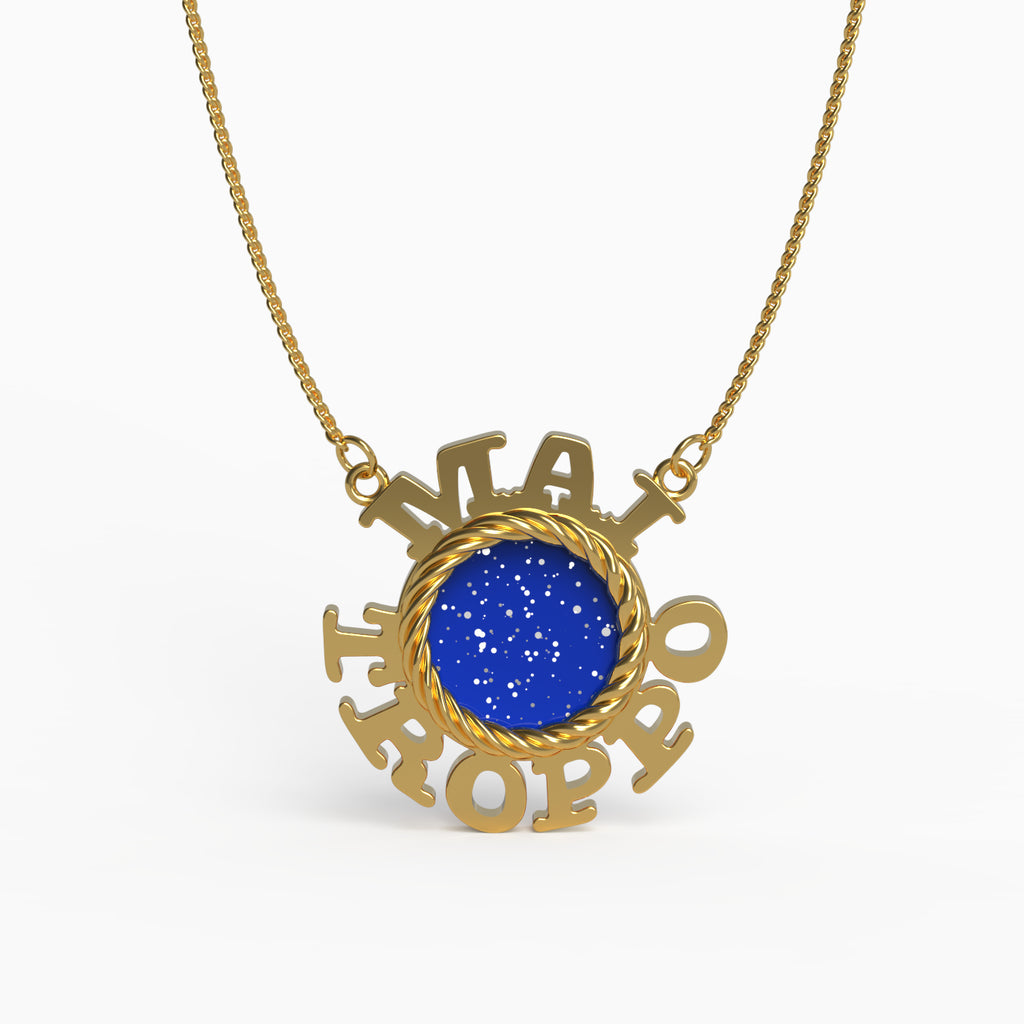 Mai Troppo "Never Too Much" Pendant in Yellow Gold and Blue Lapis image 0